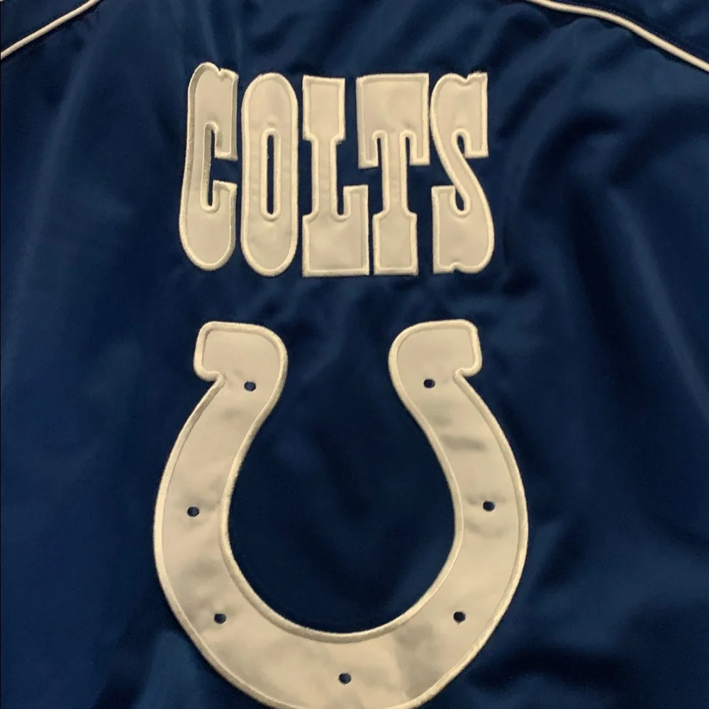 NFL Indianapolis Colts Blue and White Bomber Jacket - Picture 5 of 6